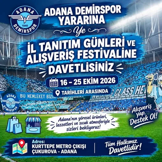 Adana Demirspor’a destek için alışveriş festivali düzenlenecek